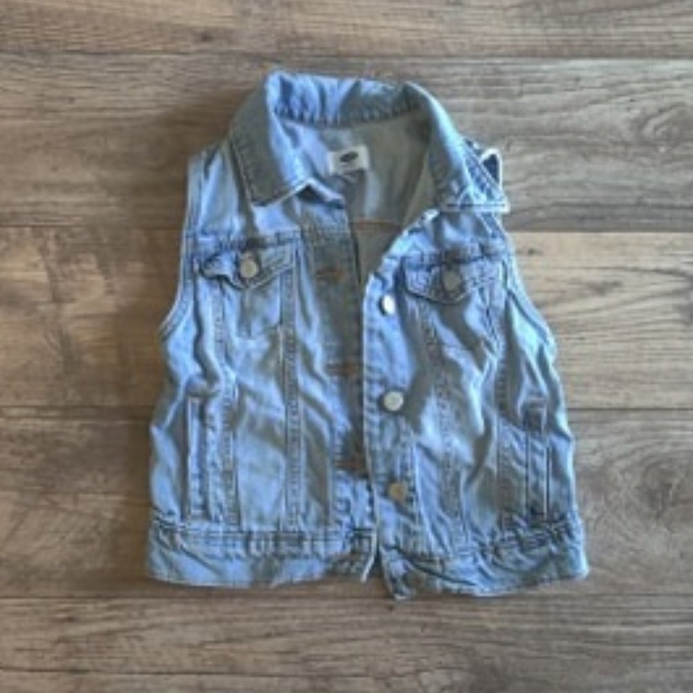 Old Navy kids light blue jean vest